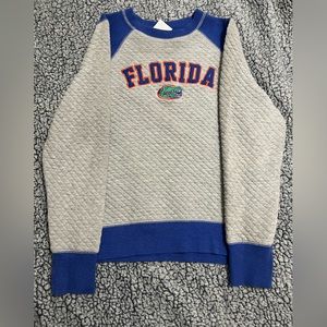 University of Florida, long sleeve, crewneck, grey and blue